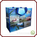 custom design green eco-friendly reusable pp woven bags with inner bags